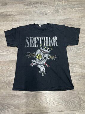 Vintage 2014‎ Seether Band Tour T-Shirt Alstyle Size Large Rock Grunge Merch